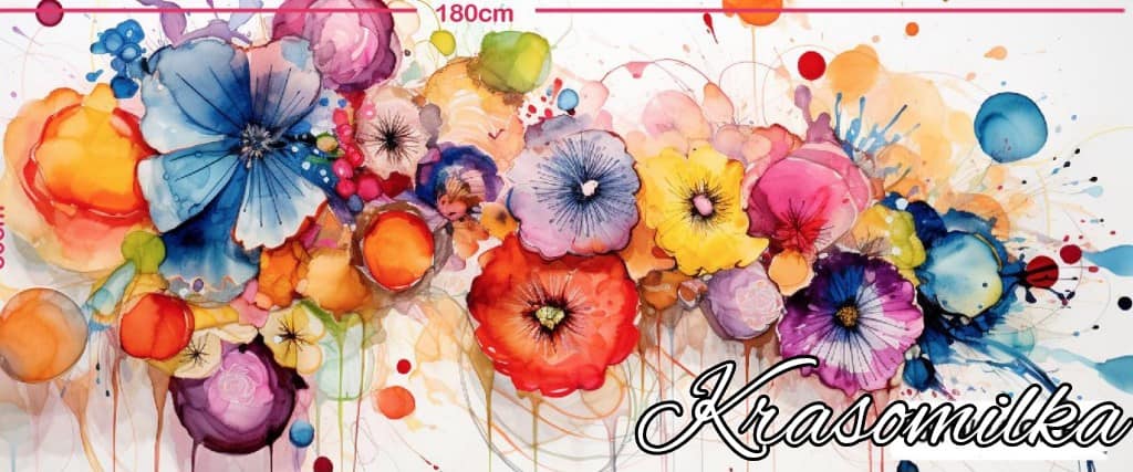 Panel -teplákovina -KVĚTY 90x180cm