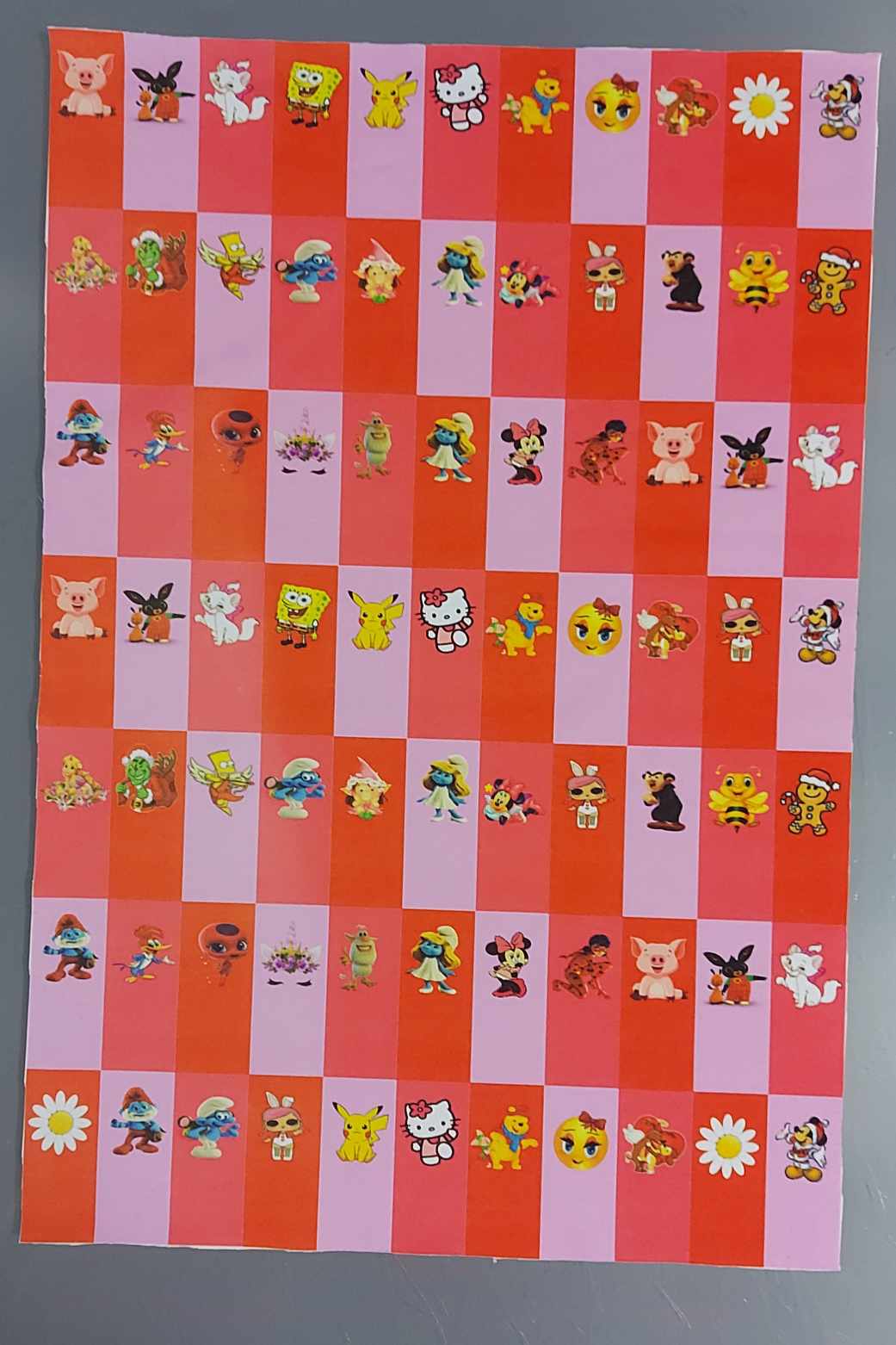 Panel se štítky 2,5cm x 6cm holka 1