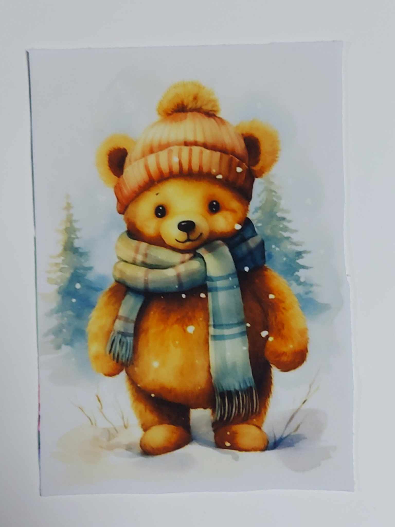 Sofftshelový panel 14cm x 20cm , medvídek