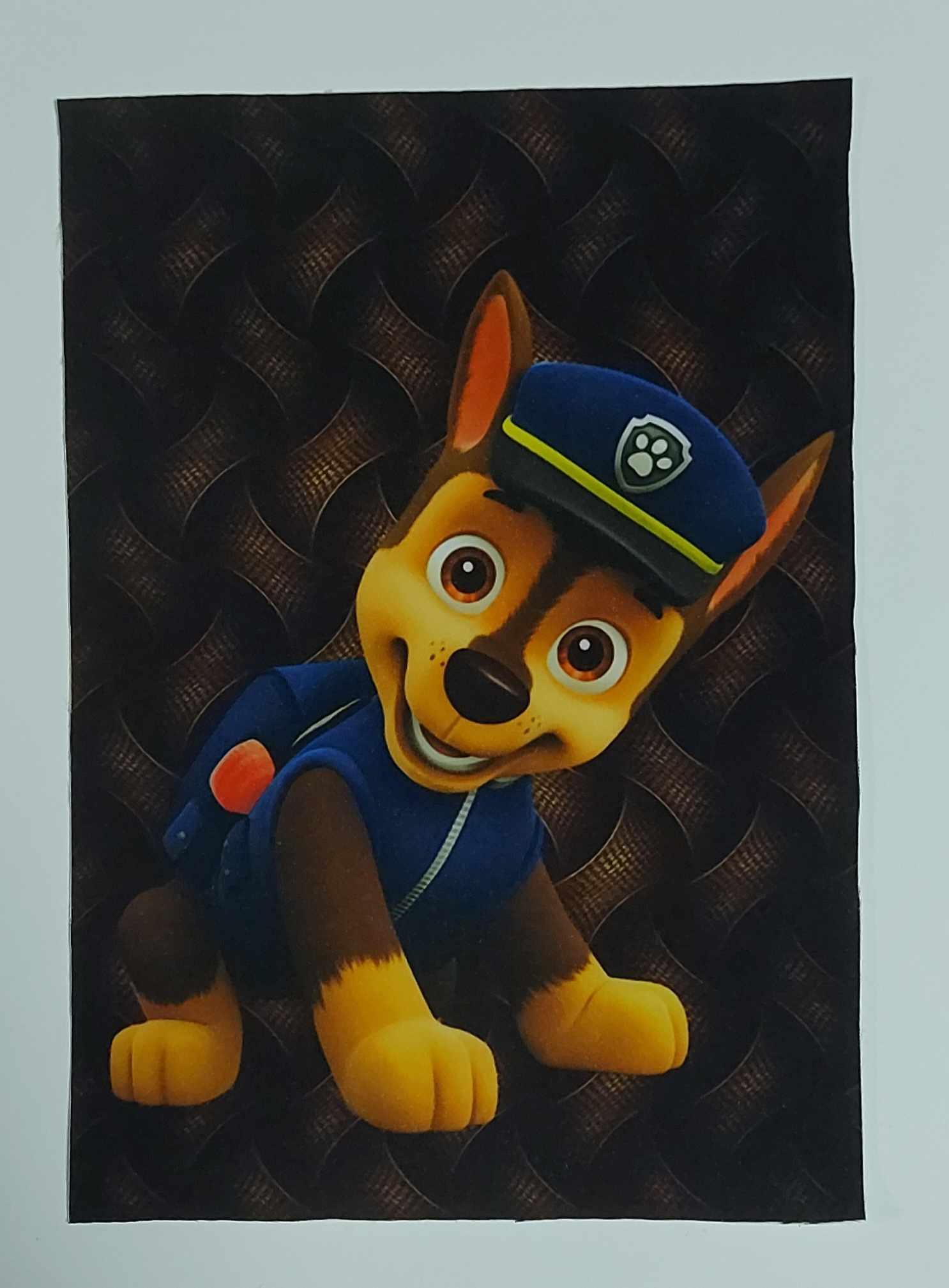 Sofftshelový panel 14cm x 20cm ,pes v hnědém