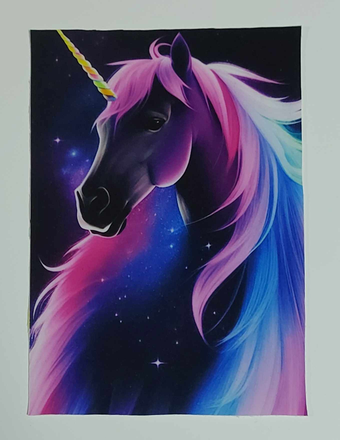 Sofftshelový panel 14cm x 20cm ,jednorožec 1