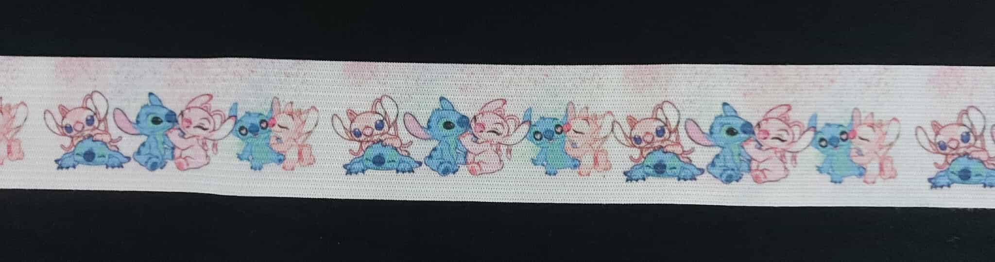 Galonová potištěná guma 4cm/95cm Stitch 2