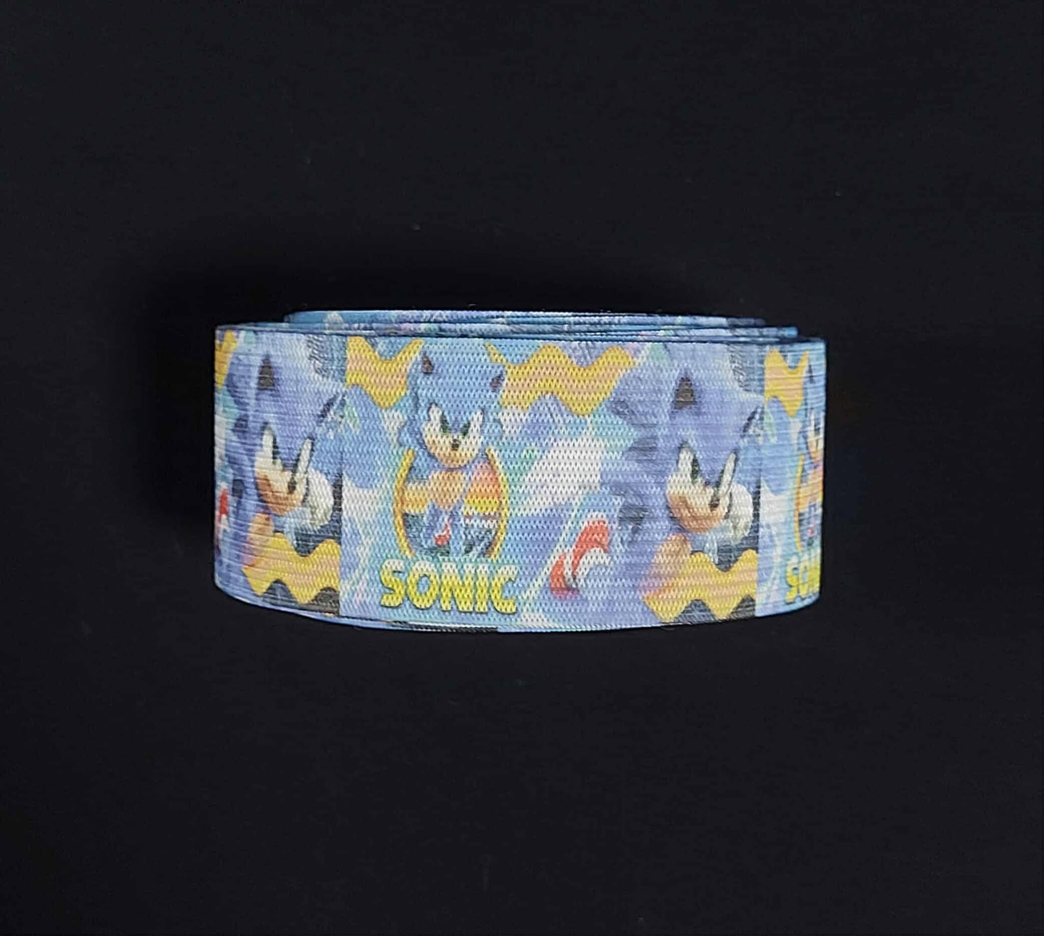 Galonová potištěná guma 4cm Sonic2