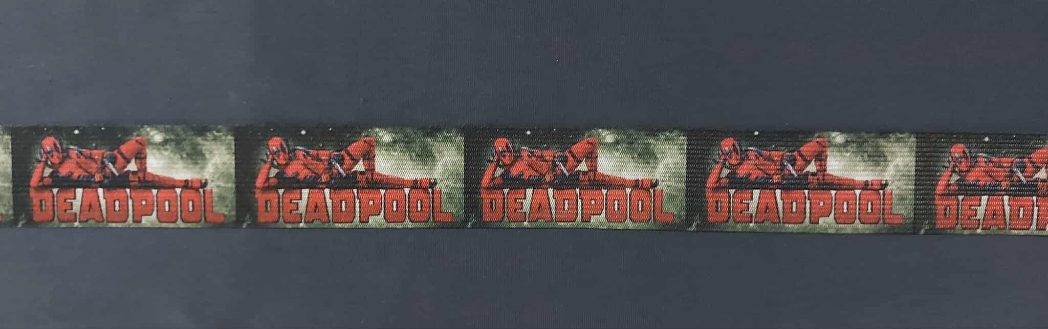 Galonová potištěná guma 3,5cm Deadpool