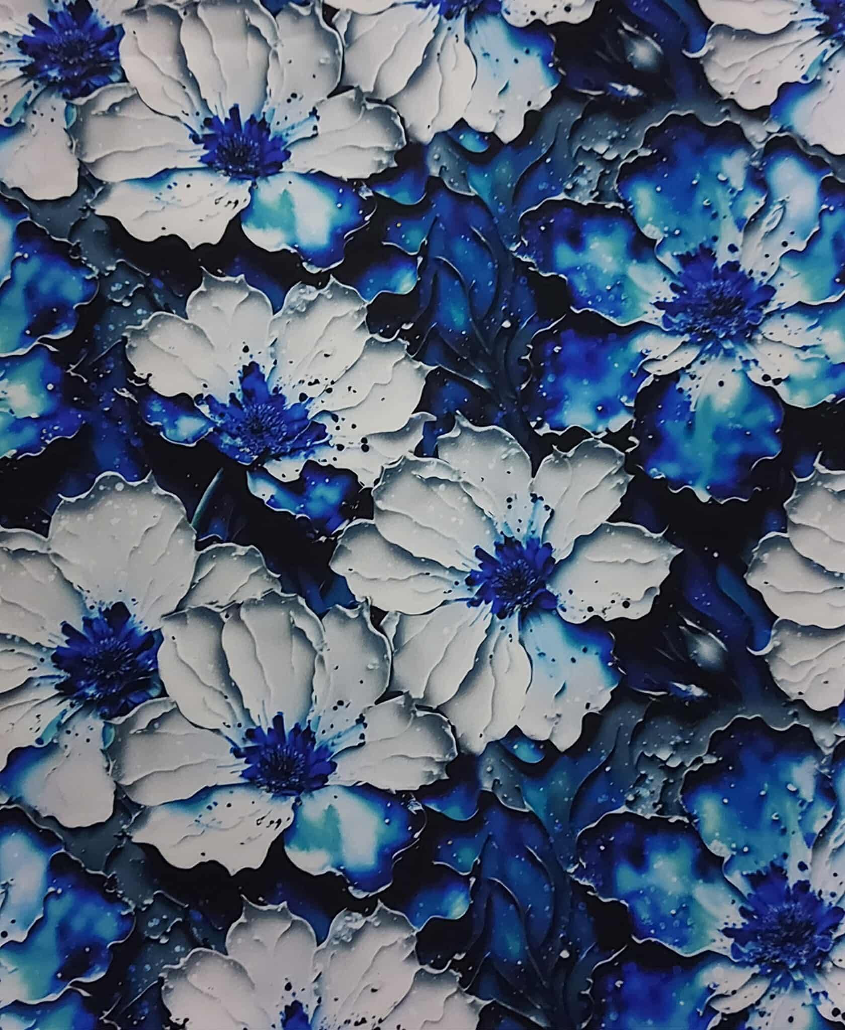 Zimní softshell- Květy