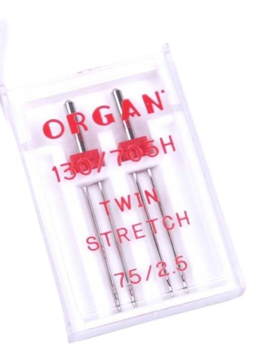 Strojové jehly Dvojjehla-Organ 130/705H Twin 75/2