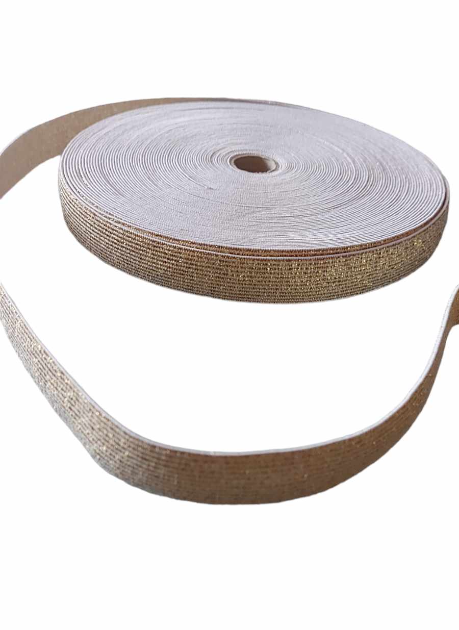 Pruženka lurex 20mm zlatá