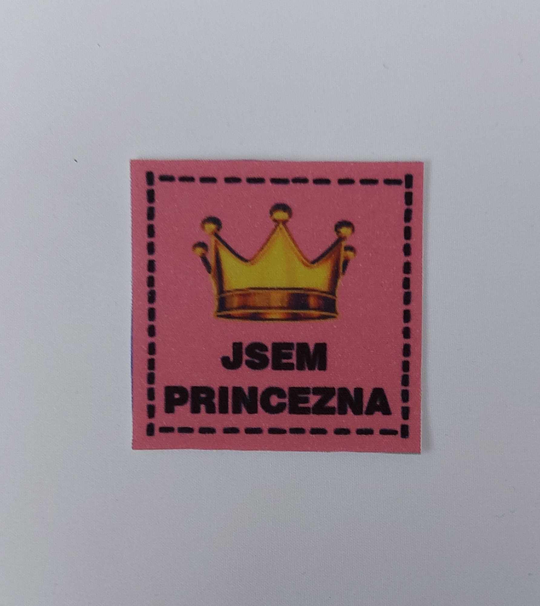 Látková nášivka - Jsem princezna