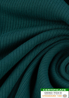 Náplet žebrovaný - láhvově zelená