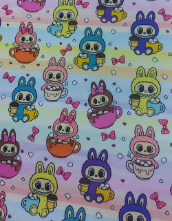 Zimní softshell- Barevný Labubu