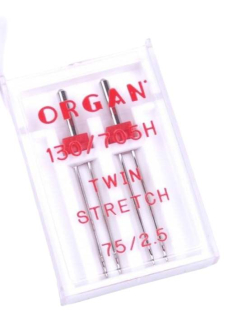 Strojové jehly Dvojjehla-Organ 130/705H Twin 75/2