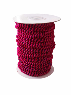 Pružná šňůrka 7mm černorůžová