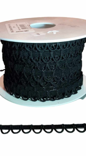 Pruženka ozdobná 12mm černá