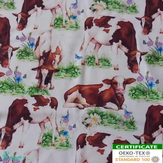 Grande teplákovina - kravičky na pastvě