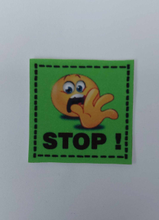 Látková nášivka - STOP !
